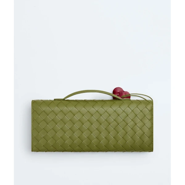 Khaite Women's Andiamo Clutch in Matcha/lipstick - Multicolour Clutch Bags - The Lotus Tote Bag - Shop at Coveti