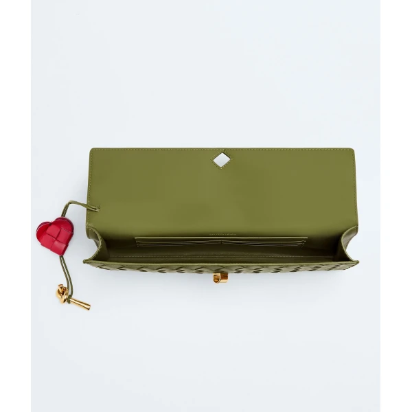 Khaite Women's Andiamo Clutch in Matcha/lipstick - Multicolour Clutch Bags - The Lotus Tote Bag - Shop at Coveti