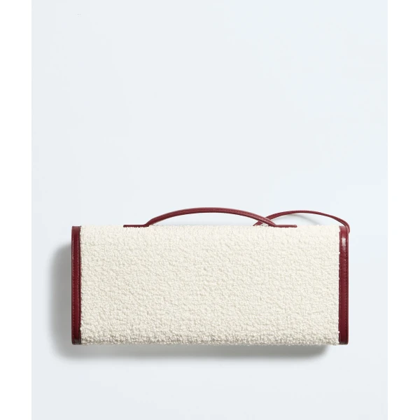 Khaite Women's Andiamo Clutch in White/lava red - Multicolour Clutch Bags - The Lotus Tote Bag - Shop at Coveti