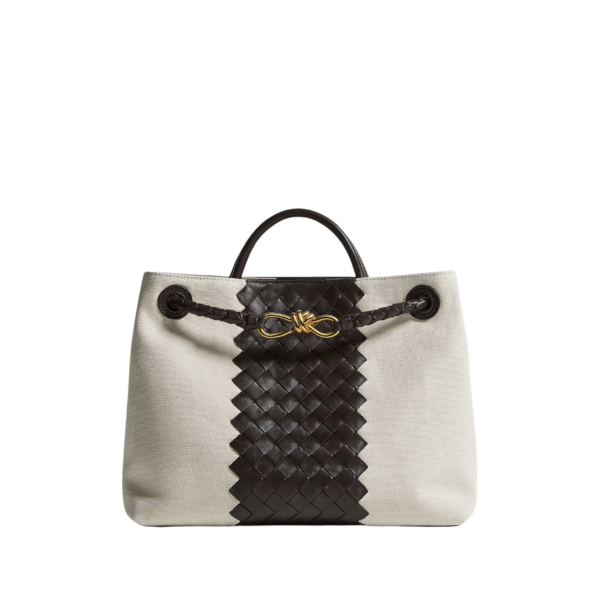 Khaite Women's Andiamo in Natural/espresso - Multicolour Totes & Top-Handle Bags - The Lotus Tote Bag - Shop at Coveti