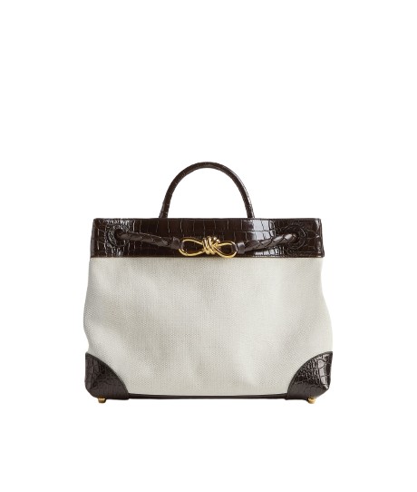 Khaite Women's Andiamo in Natural/fondant - Multicolour Totes & Top-Handle Bags - The Lotus Tote Bag - Shop at Coveti