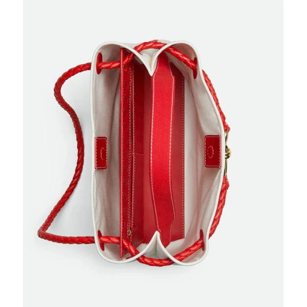 Khaite Women's Andiamo in White/red - Multicolour Totes & Top-Handle Bags - The Lotus Tote Bag - Shop at Coveti