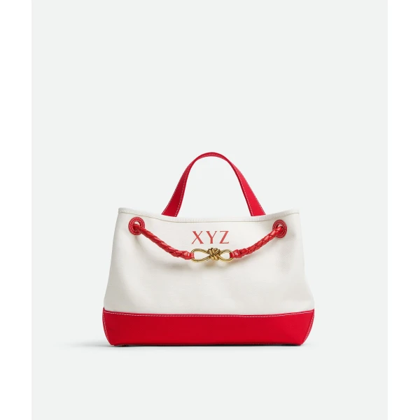Khaite Women's Andiamo in White/red - Multicolour Totes & Top-Handle Bags - The Lotus Tote Bag - Shop at Coveti