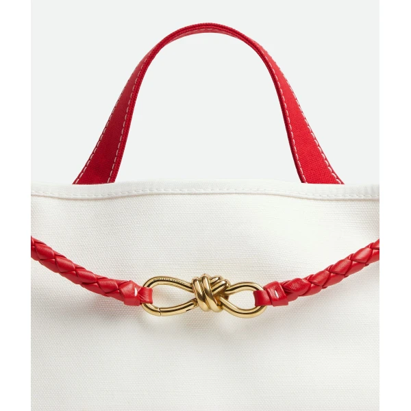 Khaite Women's Andiamo in White/red - Multicolour Totes & Top-Handle Bags - The Lotus Tote Bag - Shop at Coveti