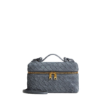Khaite Women's Bang Bang in Cloudy indigo/gravel - Multicolour Shoulder & Crossbody Bags - The Lotus Tote Bag - Shop at Coveti