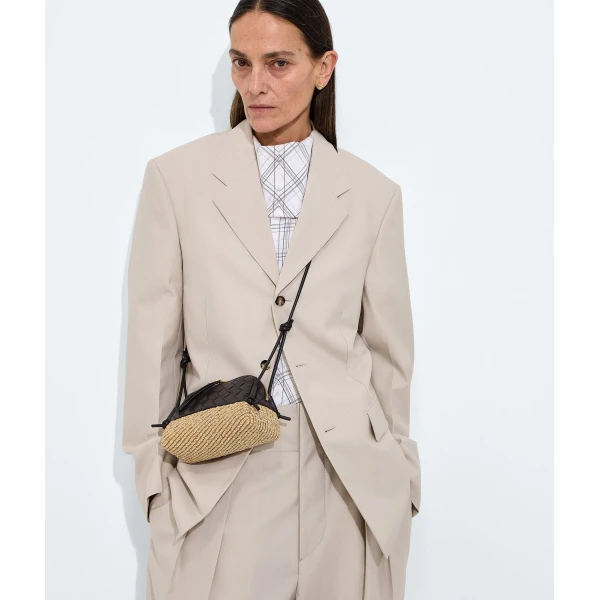 Khaite Women's Concert Pouch in Espresso/natural - Multicolour Clutch Bags - The Lotus Tote Bag - Shop at Coveti