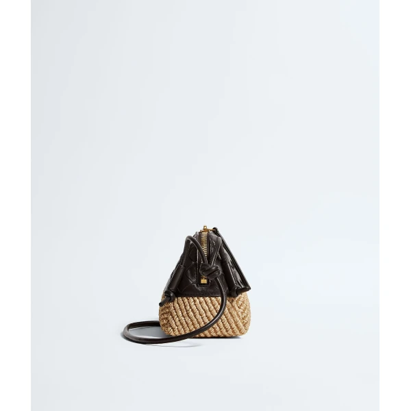 Khaite Women's Concert Pouch in Espresso/natural - Multicolour Clutch Bags - The Lotus Tote Bag - Shop at Coveti
