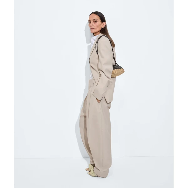 Khaite Women's Concert Pouch in Espresso/natural - Multicolour Clutch Bags - The Lotus Tote Bag - Shop at Coveti
