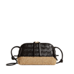 Khaite Women's Concert Pouch in Espresso/natural - Multicolour Clutch Bags - The Lotus Tote Bag - Shop at Coveti