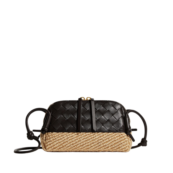 Khaite Women's Concert Pouch in Espresso/natural - Multicolour Clutch Bags - The Lotus Tote Bag - Shop at Coveti