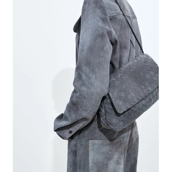 Khaite Women's Giorno in Cloudy indigo/gravel - Multicolour Shoulder & Crossbody Bags - The Lotus Tote Bag - Shop at Coveti