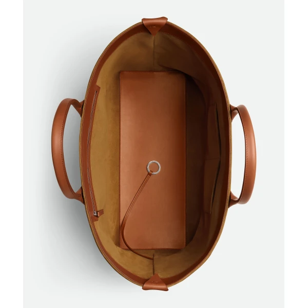 Khaite Women's Large Cabat in Camel/light wood - Multicolour Totes & Top-Handle Bags - The Lotus Tote Bag - Shop at Coveti