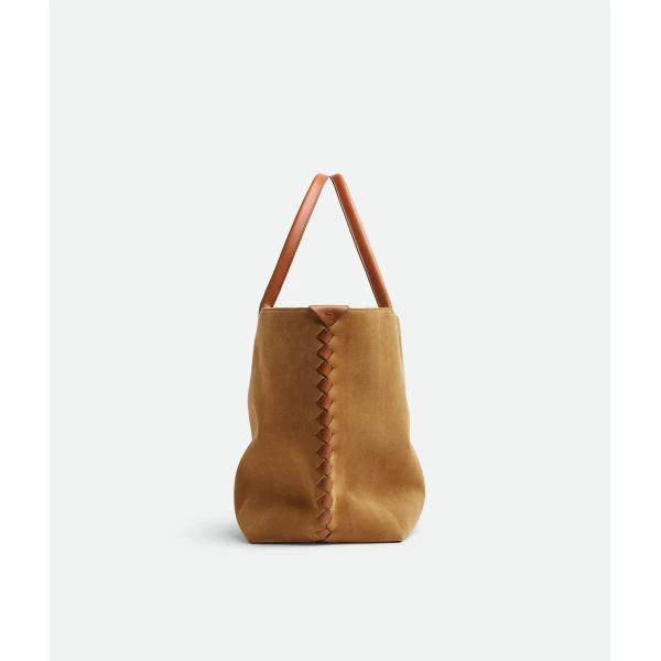 Khaite Women's Large Cabat in Camel/light wood - Multicolour Totes & Top-Handle Bags - The Lotus Tote Bag - Shop at Coveti