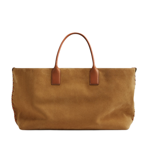 Khaite Women's Large Cabat in Camel/light wood - Multicolour Totes & Top-Handle Bags - The Lotus Tote Bag - Shop at Coveti
