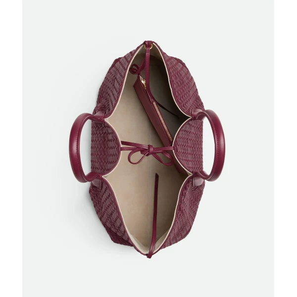 Khaite Women's Large Pinacoteca in Barolo/ecru - Multicolour Totes & Top-Handle Bags - The Lotus Tote Bag - Shop at Coveti