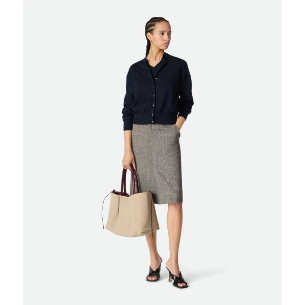 Khaite Women's Large Pinacoteca in Barolo/ecru - Multicolour Totes & Top-Handle Bags - The Lotus Tote Bag - Shop at Coveti