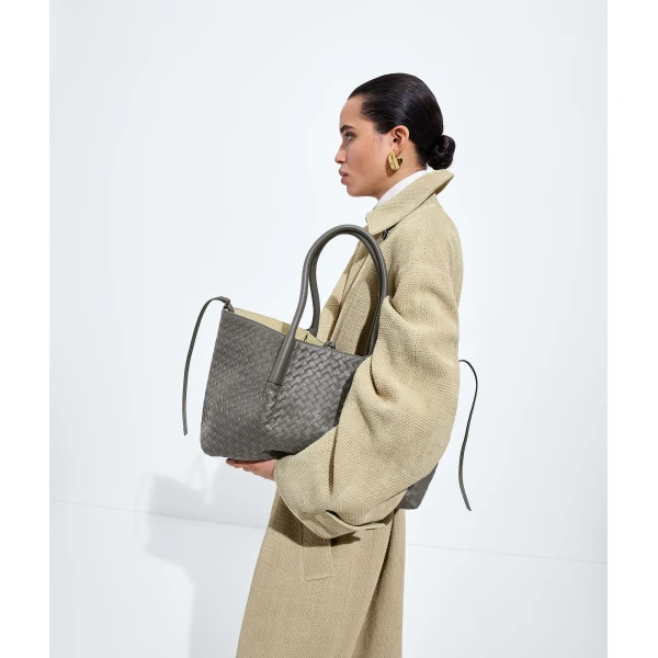 Khaite Women's Large Pinacoteca in Basalt/sour - Multicolour Totes & Top-Handle Bags - The Lotus Tote Bag - Shop at Coveti