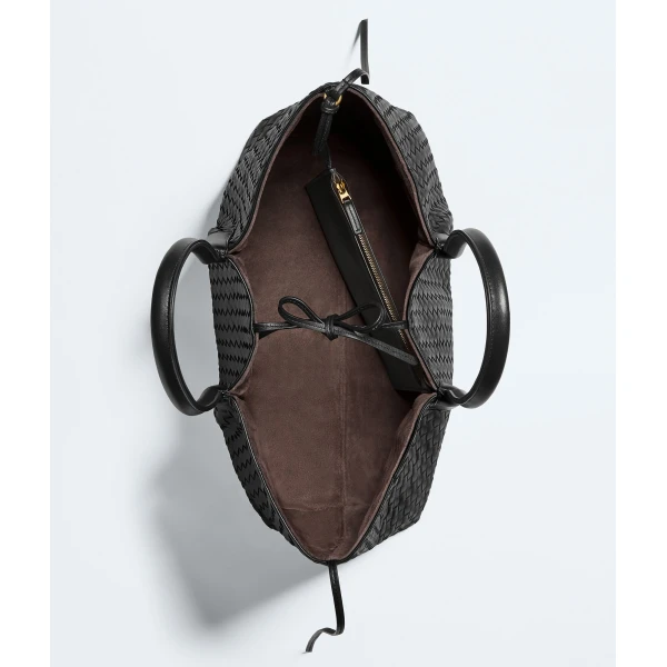 Khaite Women's Large Pinacoteca in Black/fondant - Multicolour Totes & Top-Handle Bags - The Lotus Tote Bag - Shop at Coveti