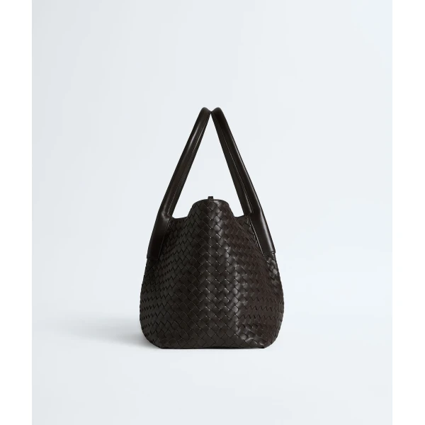 Khaite Women's Large Pinacoteca in Espresso/ecru - Multicolour Totes & Top-Handle Bags - The Lotus Tote Bag - Shop at Coveti