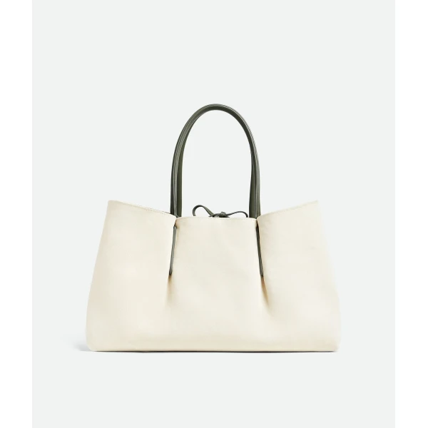 Khaite Women's Large Pinacoteca in Pickle/sea salt - Multicolour Totes & Top-Handle Bags - The Lotus Tote Bag - Shop at Coveti