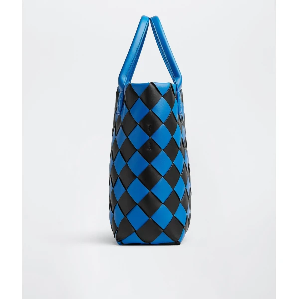 Khaite Women's Maxi Intreccio Tote in Signal blue/black - Multicolour Totes & Top-Handle Bags - The Lotus Tote Bag - Shop at Coveti