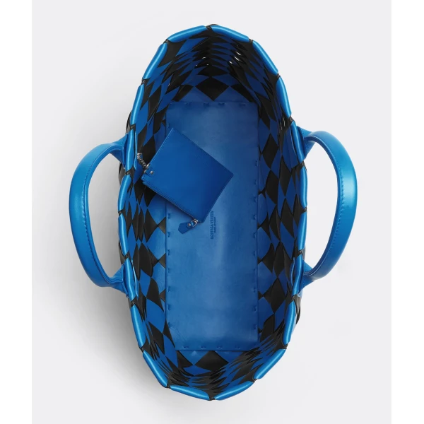 Khaite Women's Maxi Intreccio Tote in Signal blue/black - Multicolour Totes & Top-Handle Bags - The Lotus Tote Bag - Shop at Coveti