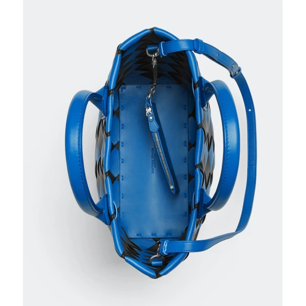 Khaite Women's Maxi Intreccio Tote in Signal blue/black - Multicolour Totes & Top-Handle Bags - The Lotus Tote Bag - Shop at Coveti