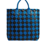 Khaite Women's Maxi Intreccio Tote in Signal blue/black - Multicolour Totes & Top-Handle Bags - The Lotus Tote Bag - Shop at Coveti