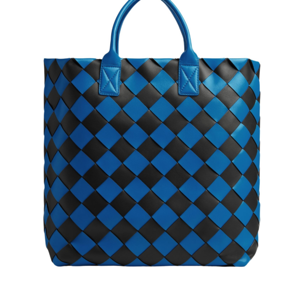 Khaite Women's Maxi Intreccio Tote in Signal blue/black - Multicolour Totes & Top-Handle Bags - The Lotus Tote Bag - Shop at Coveti