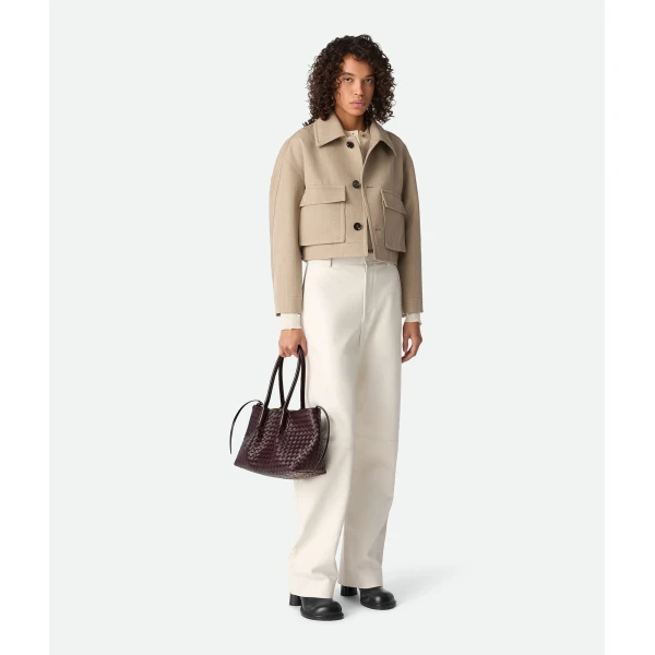Khaite Women's Pinacoteca in Dark barolo/pickle - Multicolour Totes & Top-Handle Bags - The Lotus Tote Bag - Shop at Coveti
