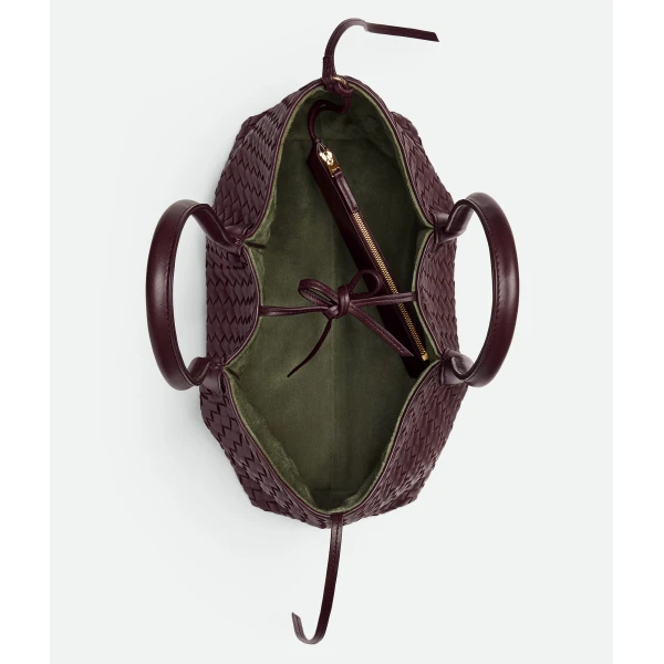 Khaite Women's Pinacoteca in Dark barolo/pickle - Multicolour Totes & Top-Handle Bags - The Lotus Tote Bag - Shop at Coveti