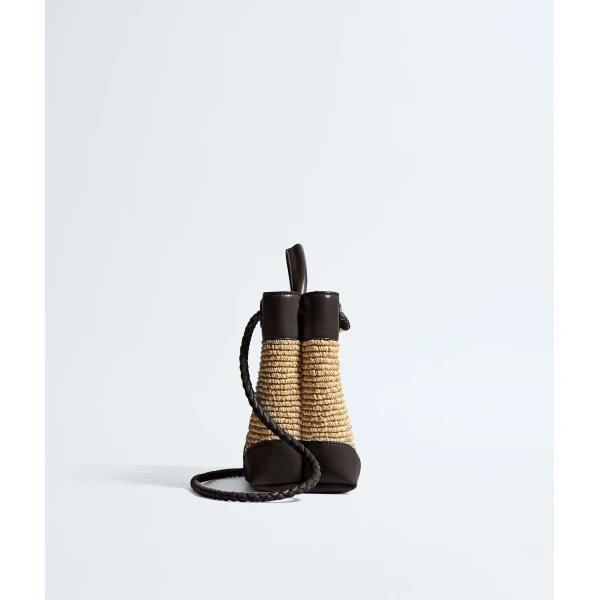 Khaite Women's Small Andiamo in Natural/espresso - Multicolour Totes & Top-Handle Bags - The Lotus Tote Bag - Shop at Coveti