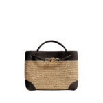 Khaite Women's Small Andiamo in Natural/espresso - Multicolour Totes & Top-Handle Bags - The Lotus Tote Bag - Shop at Coveti