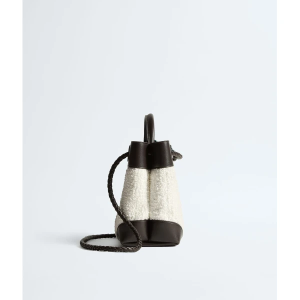 Khaite Women's Small Andiamo in White/espresso - Multicolour Totes & Top-Handle Bags - The Lotus Tote Bag - Shop at Coveti