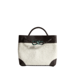 Khaite Women's Small Andiamo in White/espresso - Multicolour Totes & Top-Handle Bags - The Lotus Tote Bag - Shop at Coveti