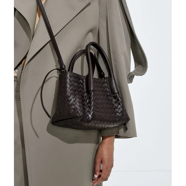 Khaite Women's Small Pinacoteca in Espresso/mineral - Multicolour Totes & Top-Handle Bags - The Lotus Tote Bag - Shop at Coveti