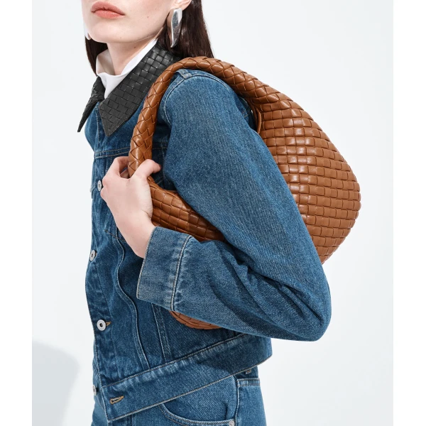 Khaite Women's Small Veneta in Amber - Orange Shoulder & Crossbody Bags - The Lotus Tote Bag - Shop at Coveti