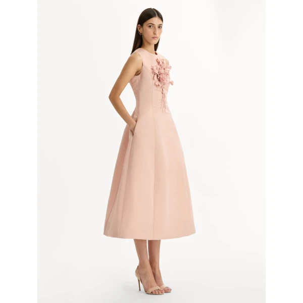 Oscar de la Renta Bouquet Embroidered Cocktail Dress - Dresses - American Luxury Evening Wear at Coveti