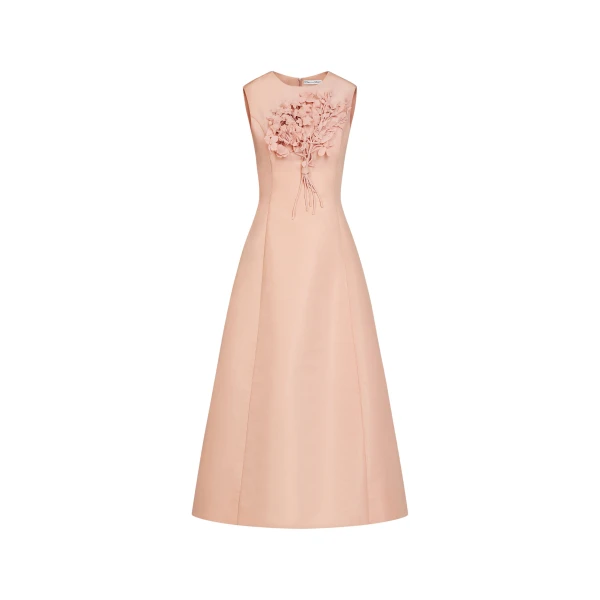 Oscar de la Renta Bouquet Embroidered Cocktail Dress - Dresses - American Luxury Evening Wear at Coveti