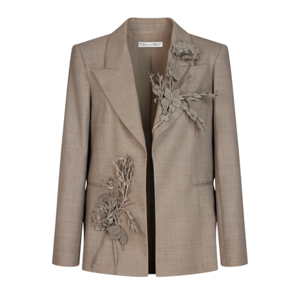 Oscar de la Renta Bouquet Embroidered Jacket - Jackets - American Luxury Evening Wear at Coveti