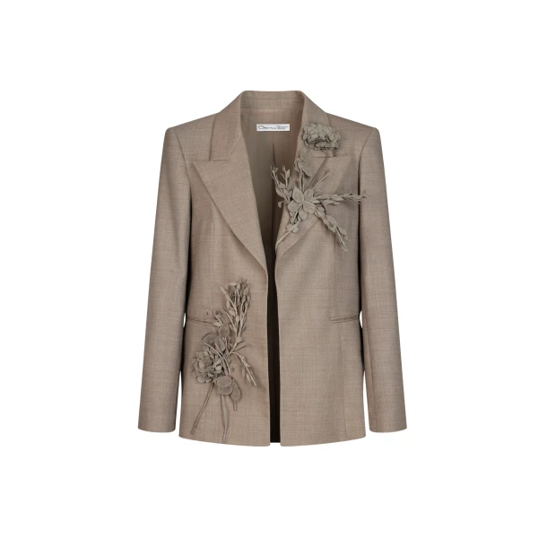 Oscar de la Renta Bouquet Embroidered Jacket - Jackets - American Luxury Evening Wear at Coveti