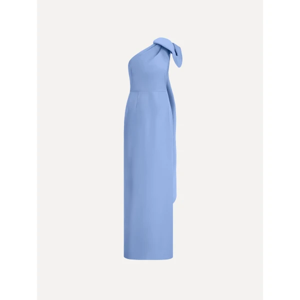 Oscar de la Renta Bow Detail Faille Column Gown - Dresses - American Luxury Evening Wear at Coveti