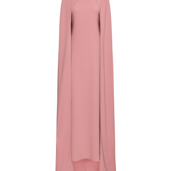 Oscar de la Renta Brooch Embroidered Cape Back Caftan - kimono - American Luxury Evening Wear at Coveti
