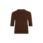 Oscar de la Renta Button Detail Pullover - Knitwear - American Luxury Evening Wear at Coveti