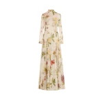 Oscar de la Renta Chiné Dominican Mixed Floral Chiffon Gown - Dresses - American Luxury Evening Wear at Coveti