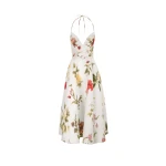 Oscar de la Renta Chiné Dominican Mixed Floral Faille Cocktail Dress - Dresses - American Luxury Evening Wear at Coveti