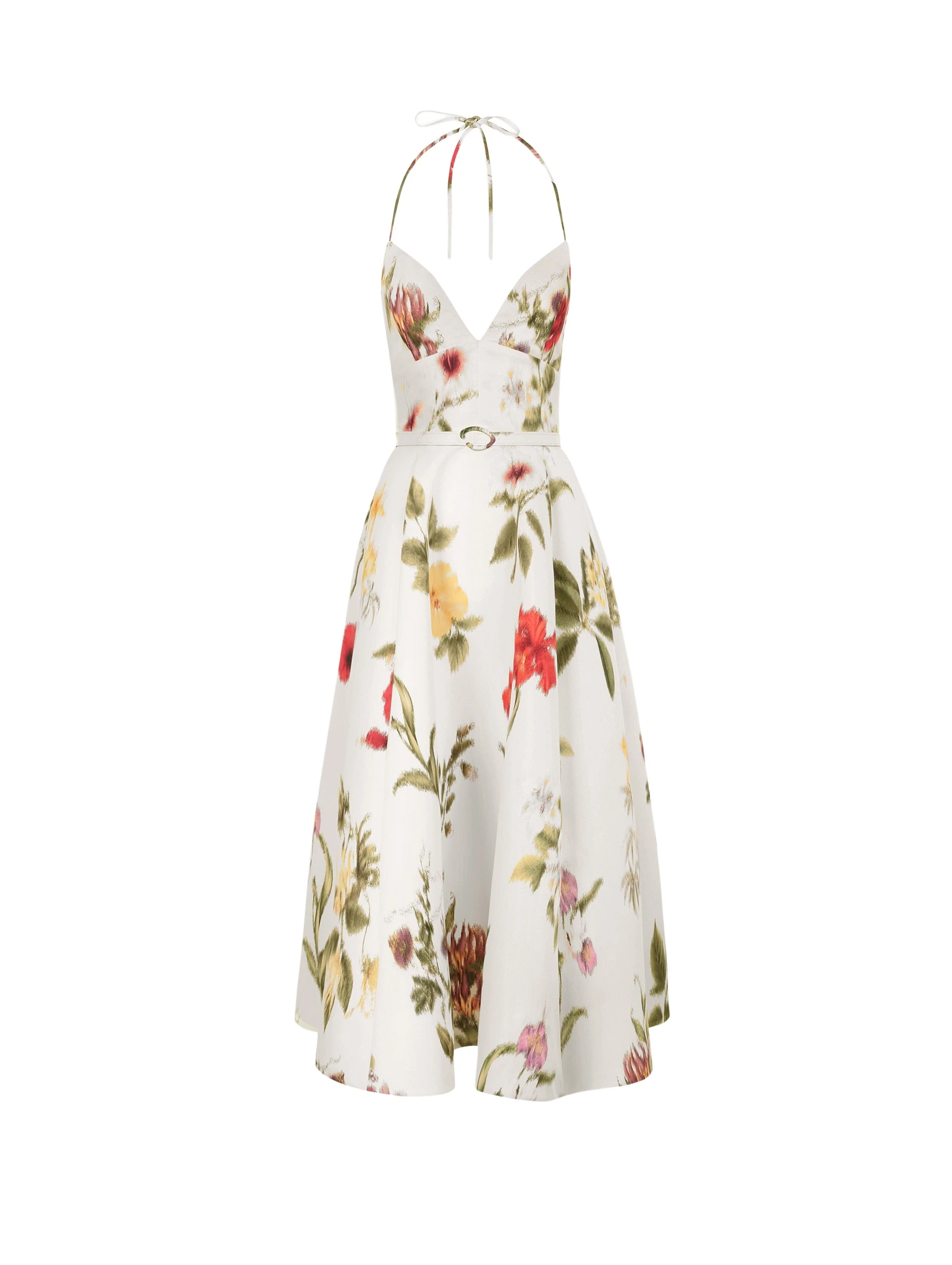 Oscar-de-la-Renta-Chine-Dominican-Mixed-Floral-Faille-Cocktail-Dress-Dresses89876_nobg Oscar de la Renta Chiné Dominican Mixed Floral Faille Cocktail Dress - Dresses - American Luxury Evening Wear at Coveti