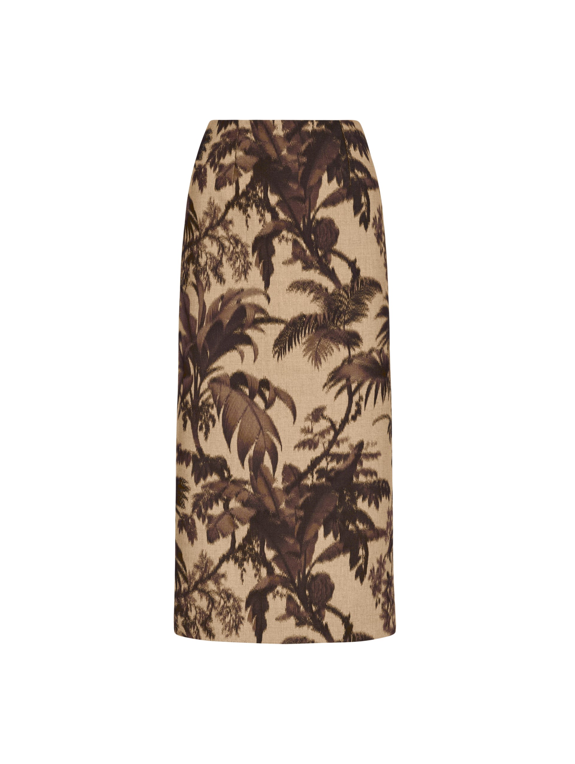 Oscar de la Renta Chiné Palm Leaves Pencil Skirt - Skirts - American Luxury Evening Wear at Coveti