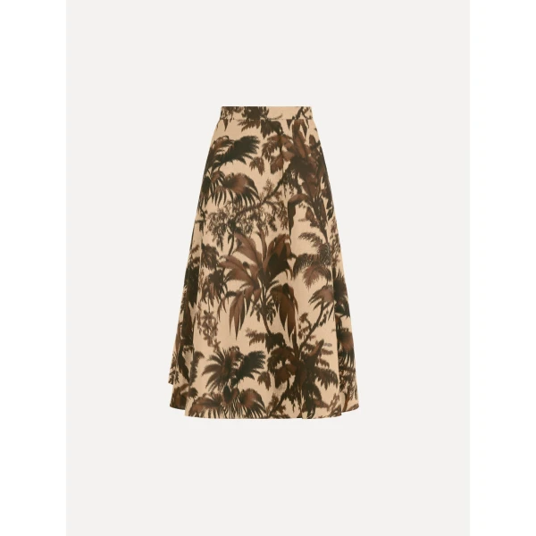 Oscar de la Renta Chiné Palm Leaves Skirt - Skirts - American Luxury Evening Wear at Coveti