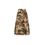 Oscar de la Renta Chiné Palm Leaves Skirt - Skirts - American Luxury Evening Wear at Coveti